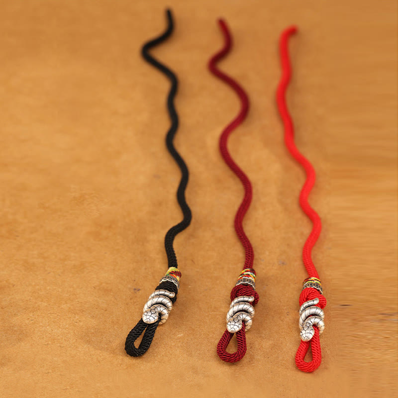 Sterling Silver Year of the Snake Coin Red String Bracelet