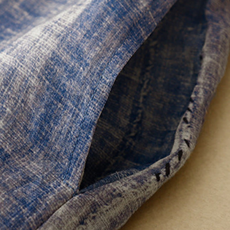 Tie-Dye Button Long Sleeve Cotton Shirt