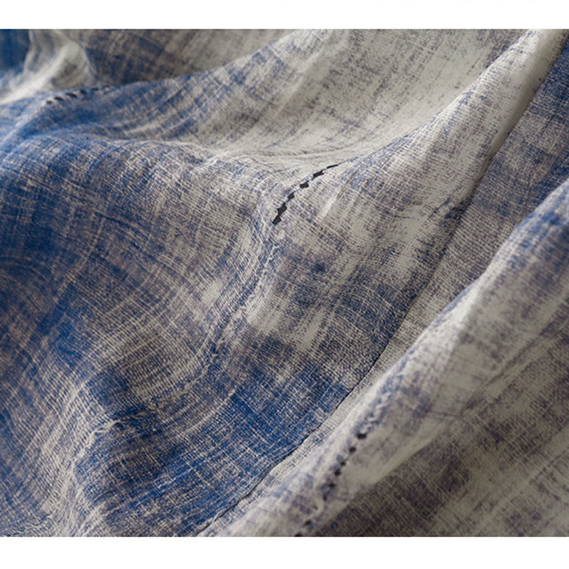 Tie-Dye Button Long Sleeve Cotton Shirt