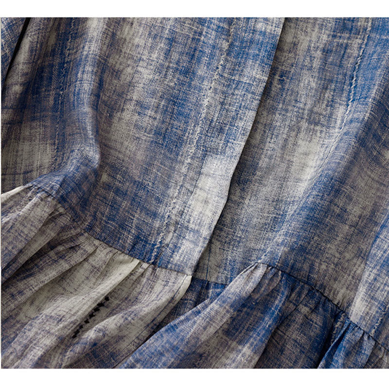 Tie-Dye Button Long Sleeve Cotton Shirt