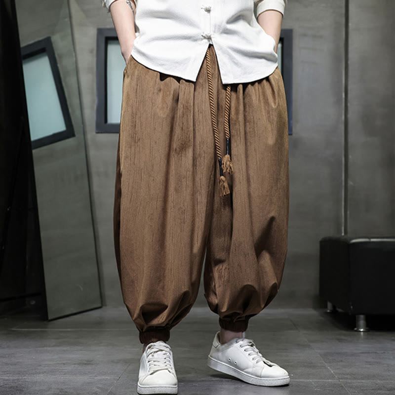 กางเกงฮาเร็มคอร์ดูรอยของผู้ชาย สัมผัสนุ่ม อบอุ่น ใส่สบาย