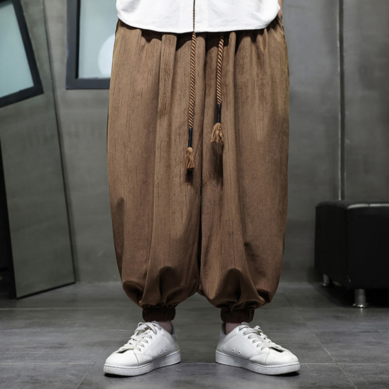 Tactile Corduroy Warm Mindful Men's Harem Pants