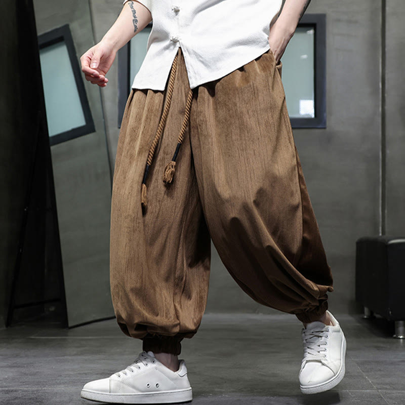 Tactile Corduroy Warm Mindful Men's Harem Pants