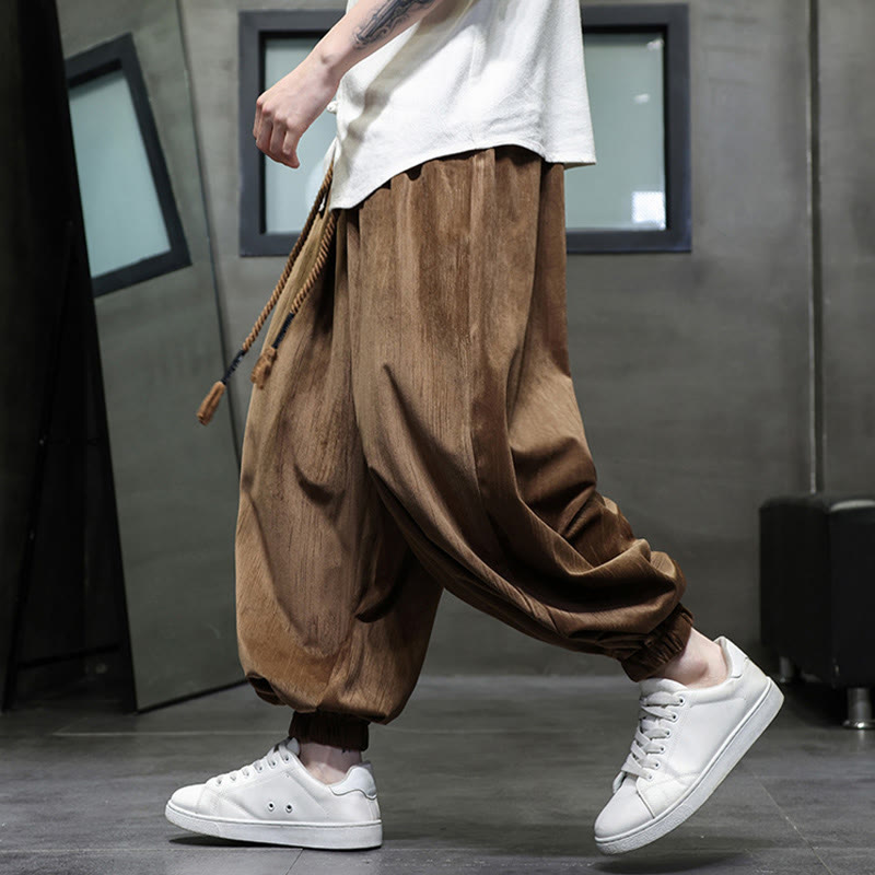 Tactile Corduroy Warm Mindful Men's Harem Pants