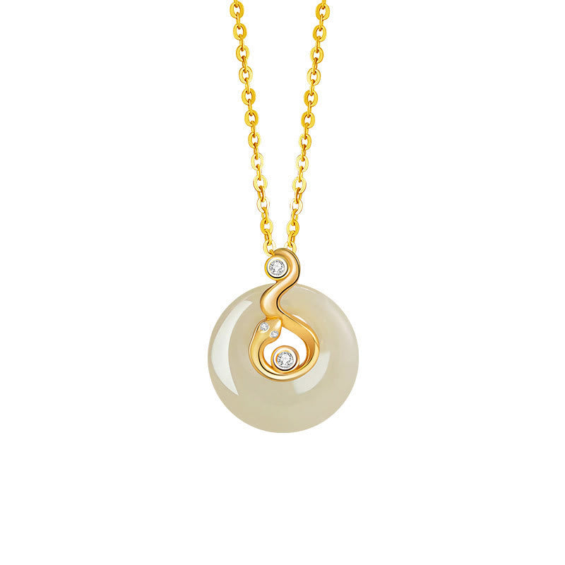 Chinese Zodiac Hetian Jade 925 Sterling Silver Abundance Necklace Pendant