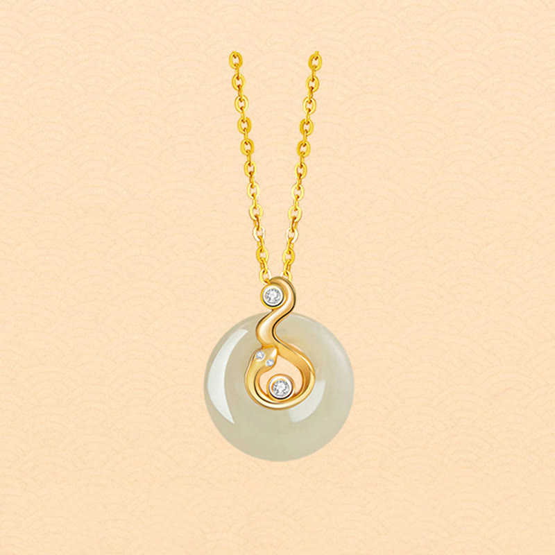 Chinese Zodiac Hetian Jade 925 Sterling Silver Abundance Necklace Pendant