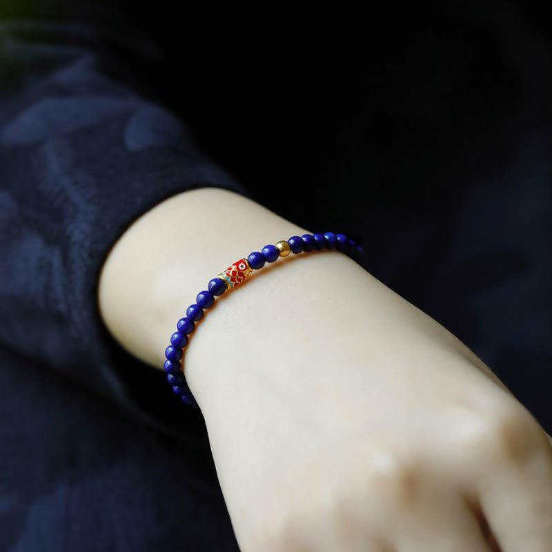 Lazurite Koi Fish Positive Bracelet