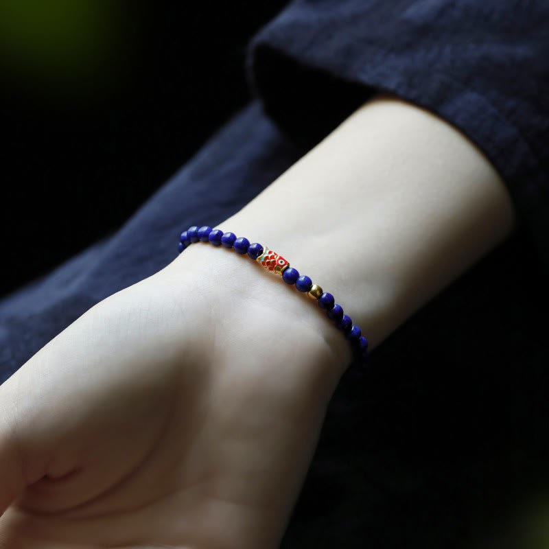 Lazurite Koi Fish Positive Bracelet
