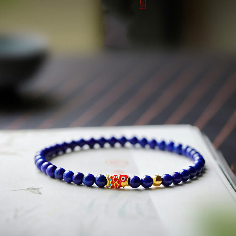 Lazurite Koi Fish Positive Bracelet