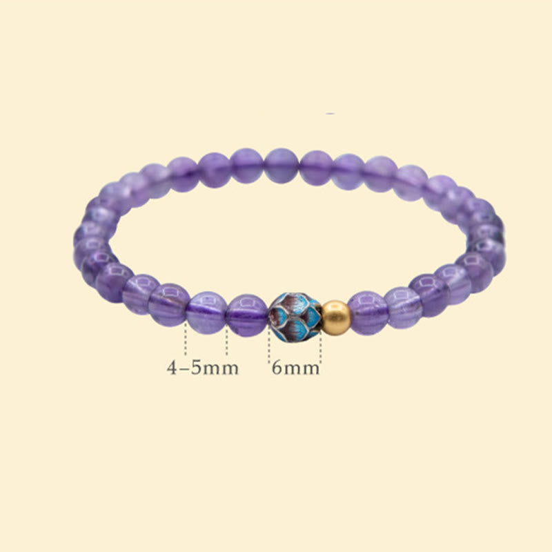 Natural Amethyst Lotus Spiritual Awareness Bracelet