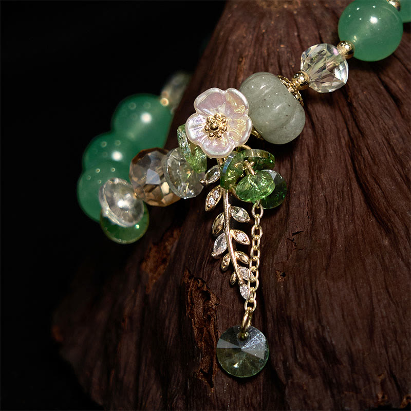 Natural Crystal & Gemstone Healing Bracelet - Amethyst, Sunstone & Aventurine