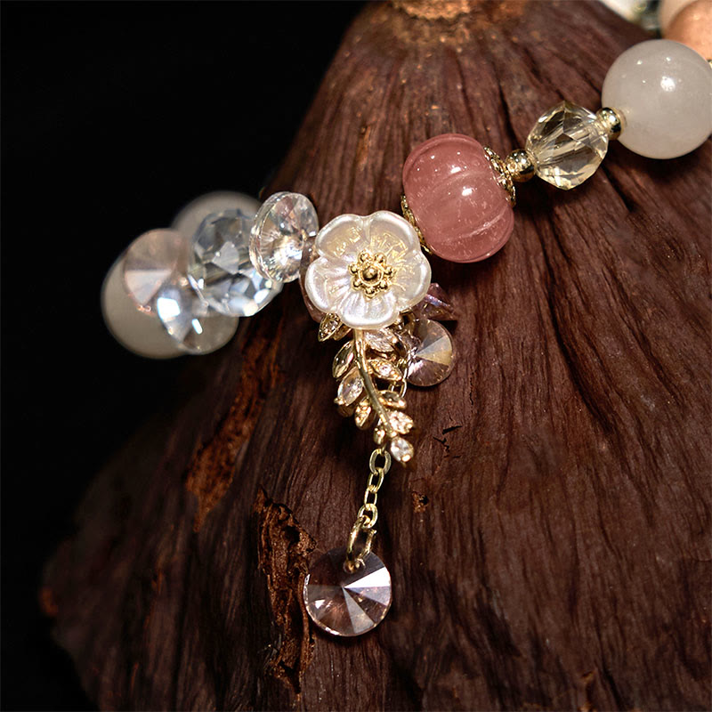 Natural Crystal & Gemstone Healing Bracelet - Amethyst, Sunstone & Aventurine