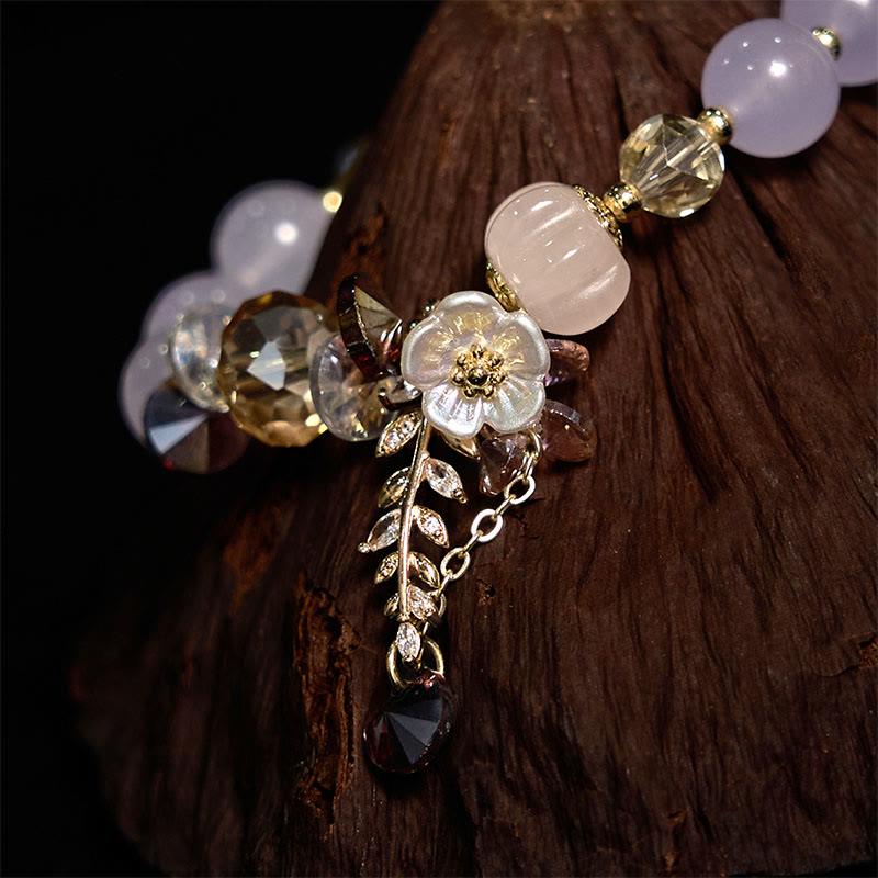 Natural Crystal & Gemstone Healing Bracelet - Amethyst, Sunstone & Aventurine