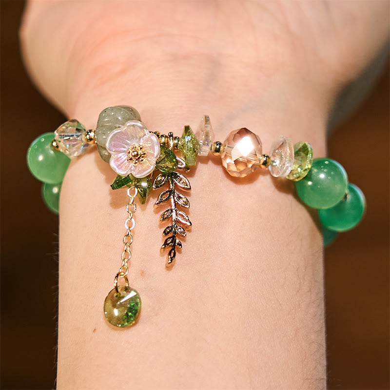 Natural Crystal & Gemstone Healing Bracelet - Amethyst, Sunstone & Aventurine