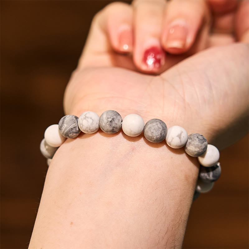 Picasso Jasper White Turquoise Courage Bracelet