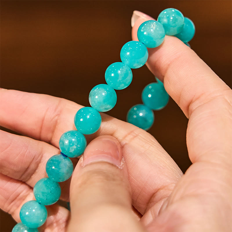 Natural Amazonite Gemstone Balance Bracelet for Clarity