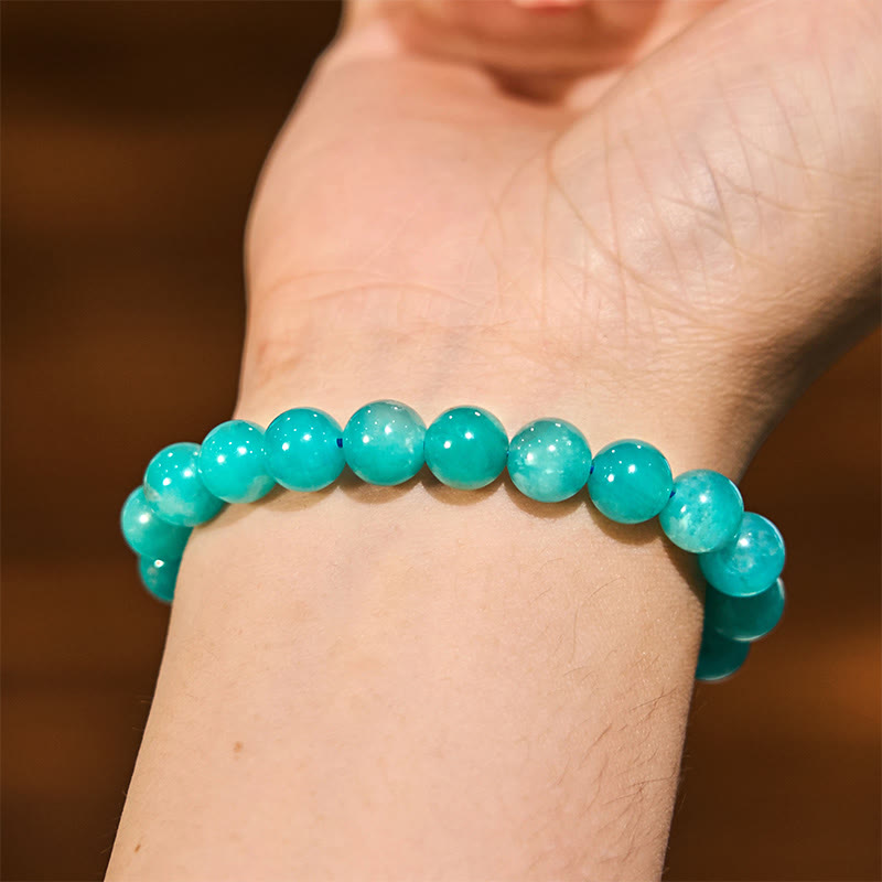 Natural Amazonite Gemstone Balance Bracelet for Clarity