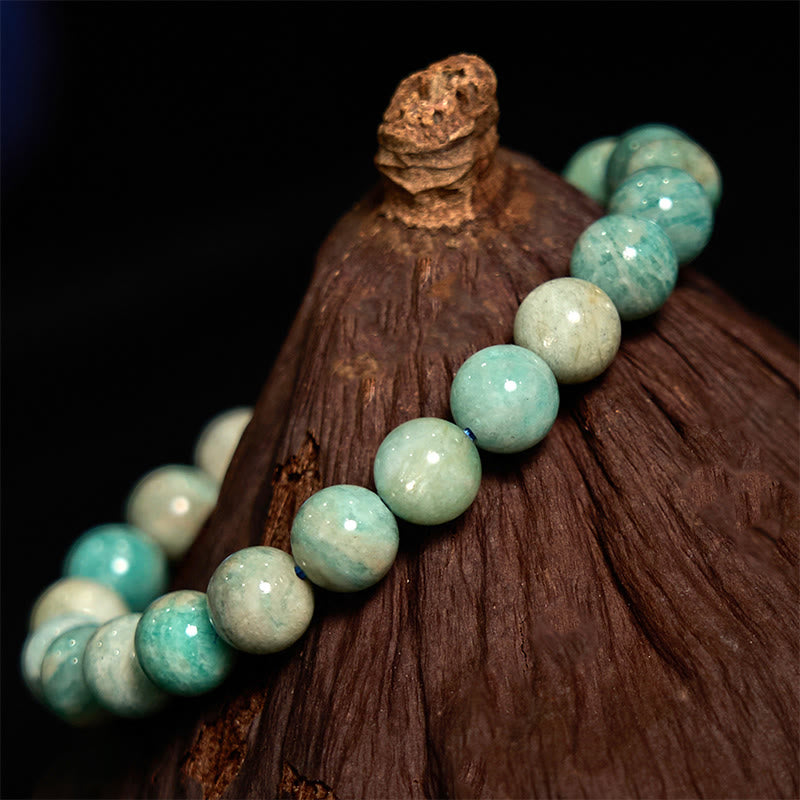 Natural Amazonite Gemstone Balance Bracelet for Emotional Clarity
