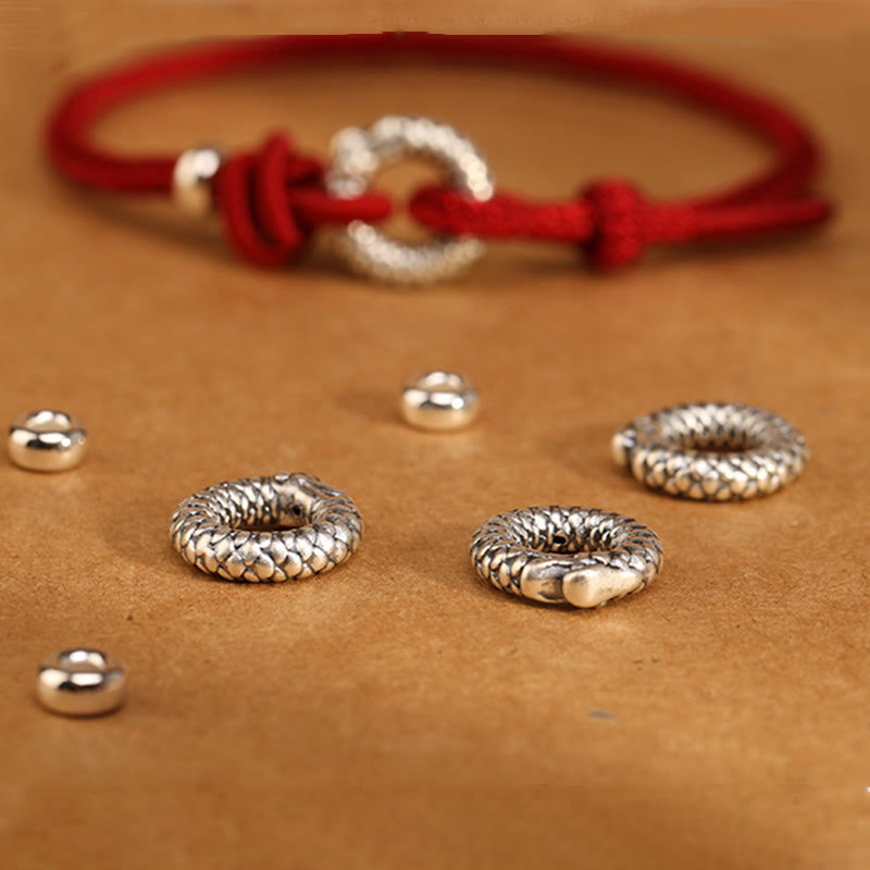 999 Sterling Silver Year Of The Dragon Peace Buckle Luck Bracelet