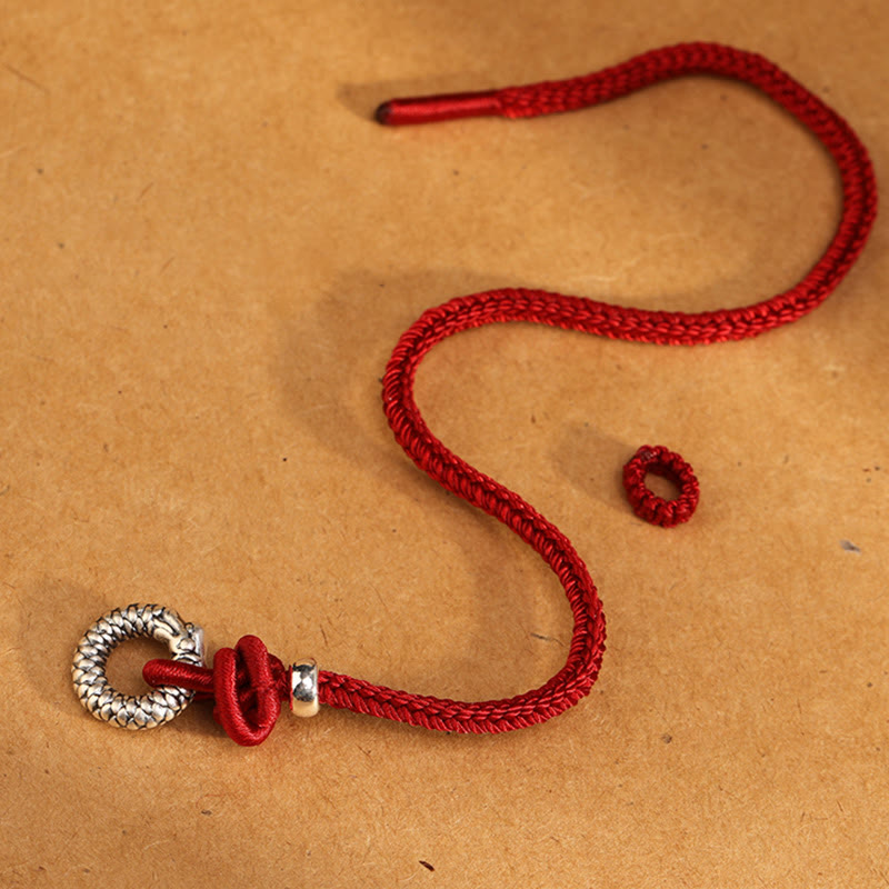 999 Sterling Silver Year Of The Dragon Peace Buckle Luck Bracelet