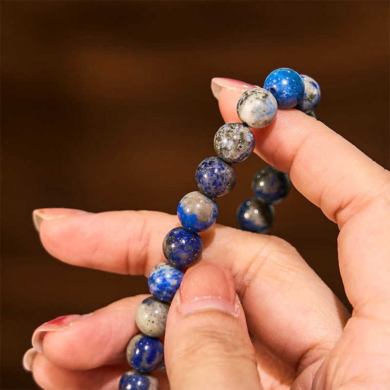 Lapis Lazuli Self-Care Bracelet | Deep Blue Lazurite Energy Anchor