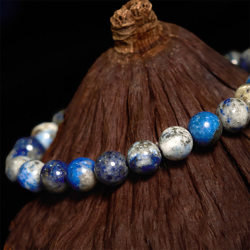 Lapis Lazuli Self-Care Bracelet | Deep Blue Lazurite Energy Anchor