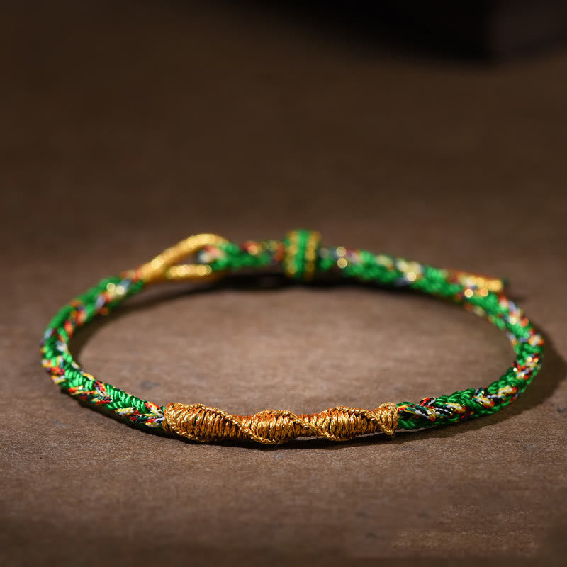 Handcrafted Braided Red String Chinese Zodiac Natal Buddha Cord Bracelet