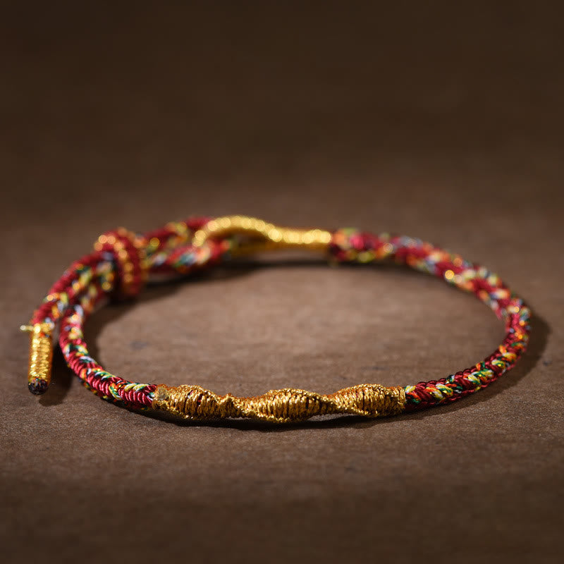 Handcrafted Braided Red String Chinese Zodiac Natal Buddha Cord Bracelet