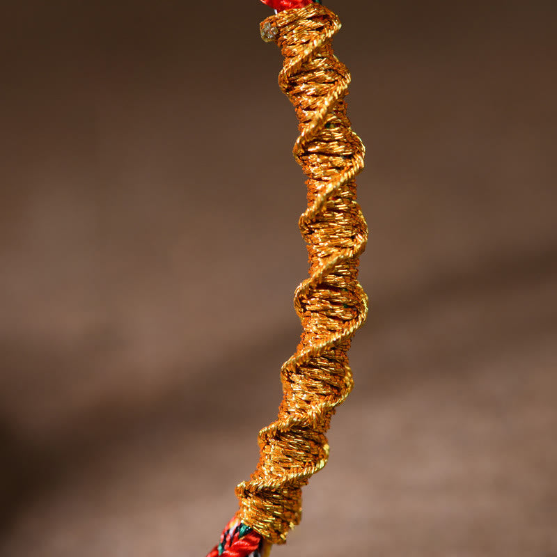 Handcrafted Braided Red String Chinese Zodiac Natal Buddha Cord Bracelet