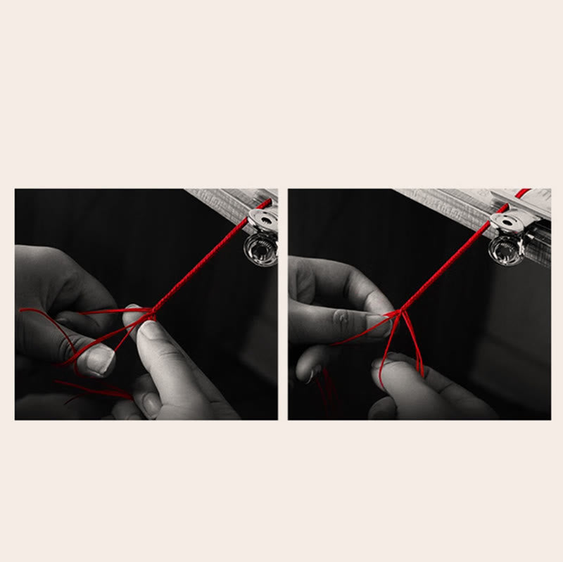 Handmade 999 Sterling Silver Endless Knot Infinity Red Rope Bracelet