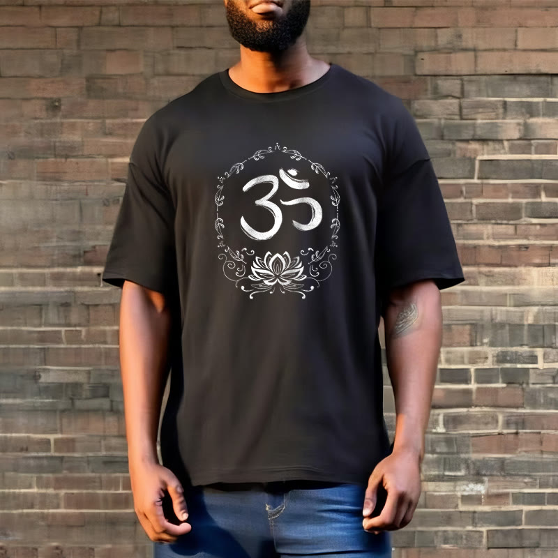 OM Lotus Sketch Cotton Tee T-shirt