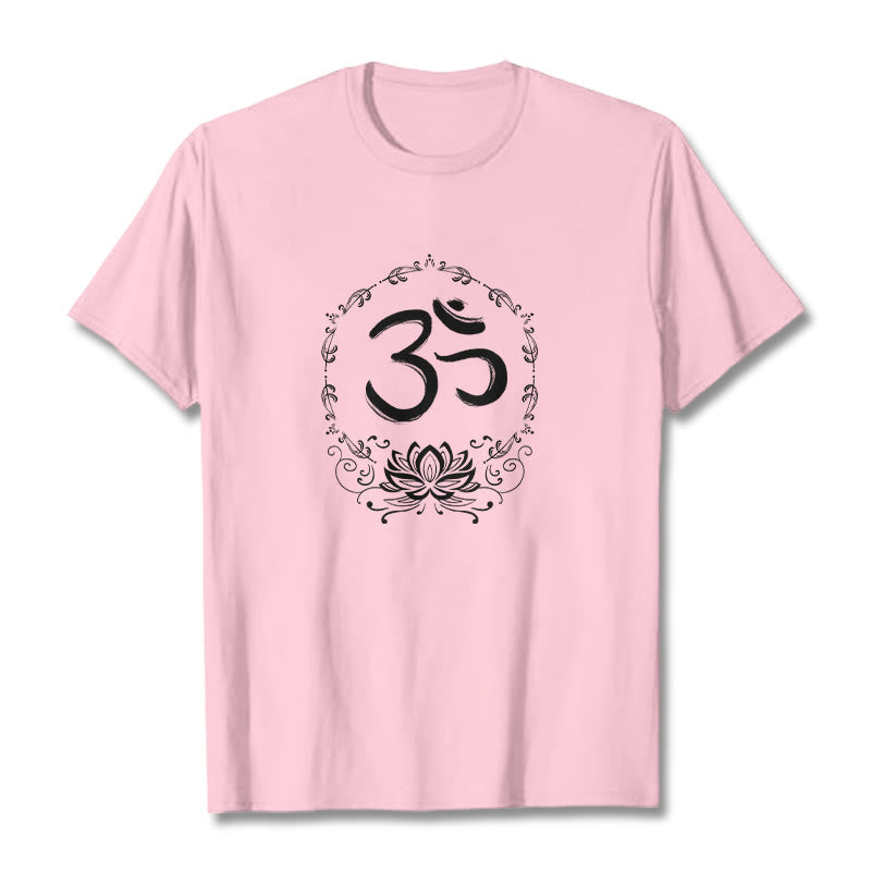 OM Lotus Sketch Cotton Tee T-shirt
