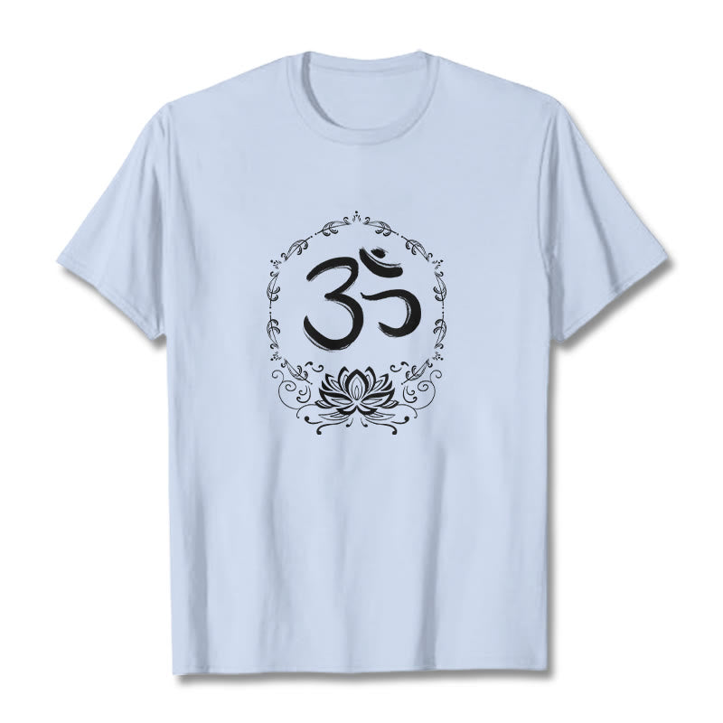 OM Lotus Sketch Cotton Tee T-shirt