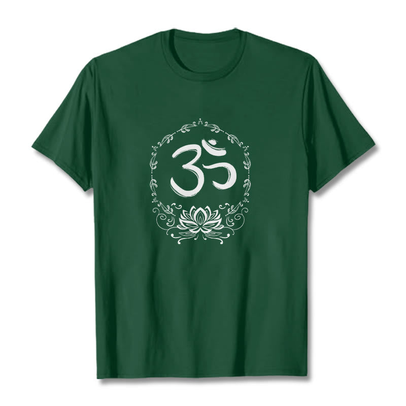 OM Lotus Sketch Cotton Tee T-shirt