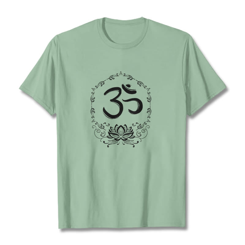 OM Lotus Sketch Cotton Tee T-shirt