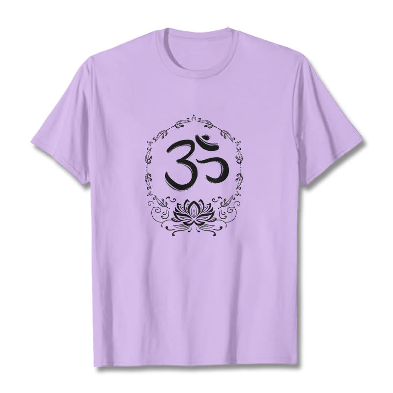 OM Lotus Sketch Cotton Tee T-shirt