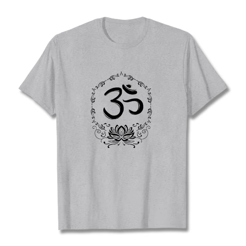 OM Lotus Sketch Cotton Tee T-shirt