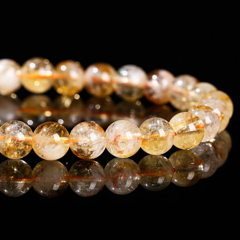 Natural Citrine Amethyst Prosperity Bracelet