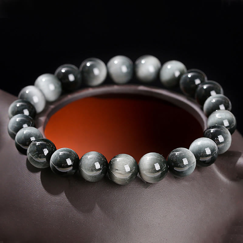 Natural Eagle's Eye Stone Courage Positive Bracelet
