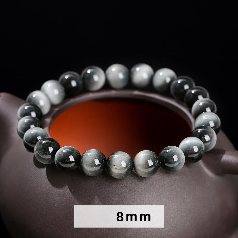 Natural Eagle's Eye Stone Courage Positive Bracelet