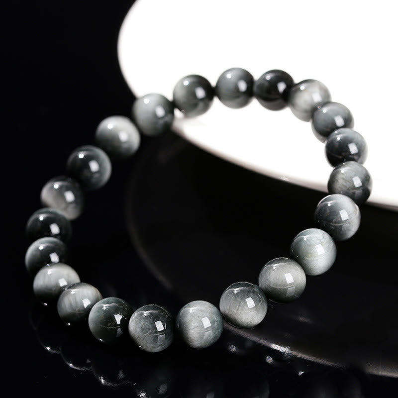 Natural Eagle's Eye Stone Courage Positive Bracelet