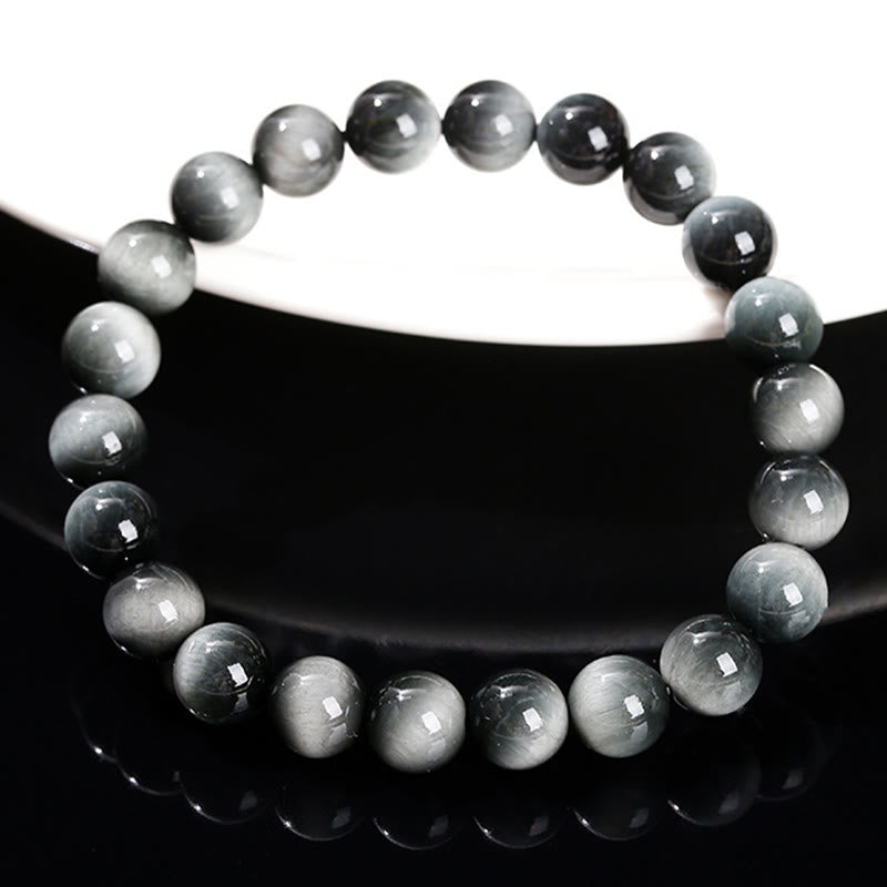 Natural Eagle's Eye Stone Courage Positive Bracelet