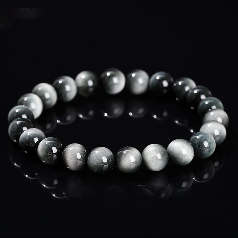 Natural Eagle's Eye Stone Courage Positive Bracelet