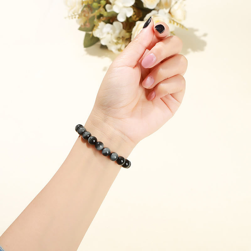 Natural Eagle's Eye Stone Courage Positive Bracelet