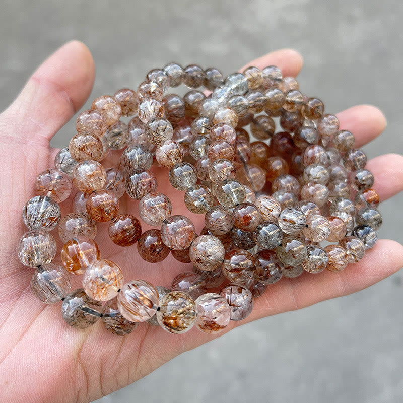 Natural Super Seven Crystal Positive Growth Bracelet