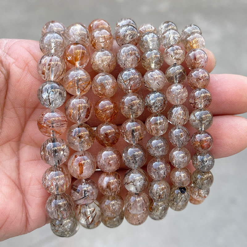 Natural Super Seven Crystal Positive Growth Bracelet