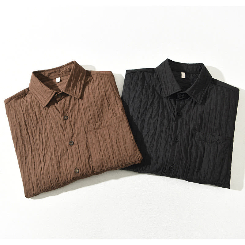 Structured Breathable Long Sleeve Daily Grounding Men's Shirt