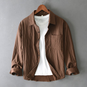 Structured Breathable Long Sleeve Daily Grounding Men's Shirt