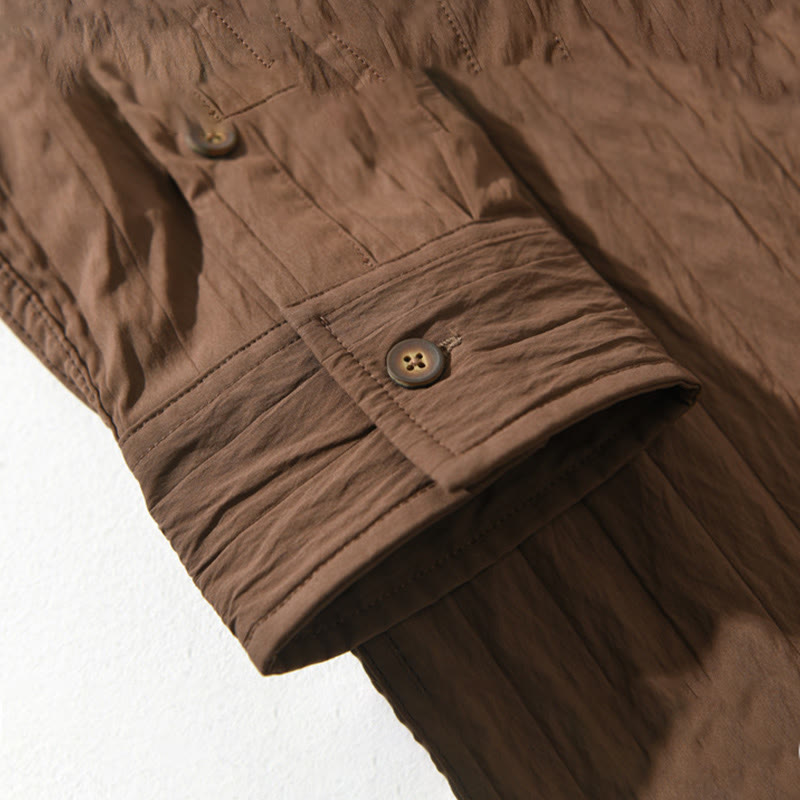 Structured Breathable Long Sleeve Daily Grounding Men's Shirt