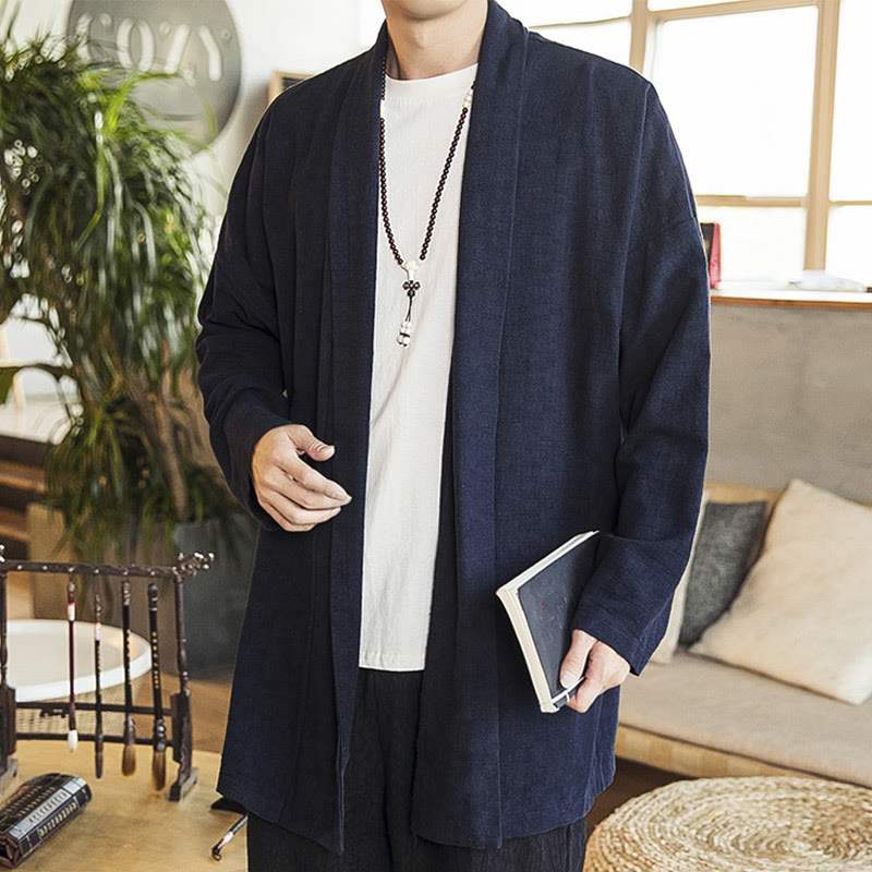 Lightweight Cotton Linen Mid-Length Mindful Transition Coat